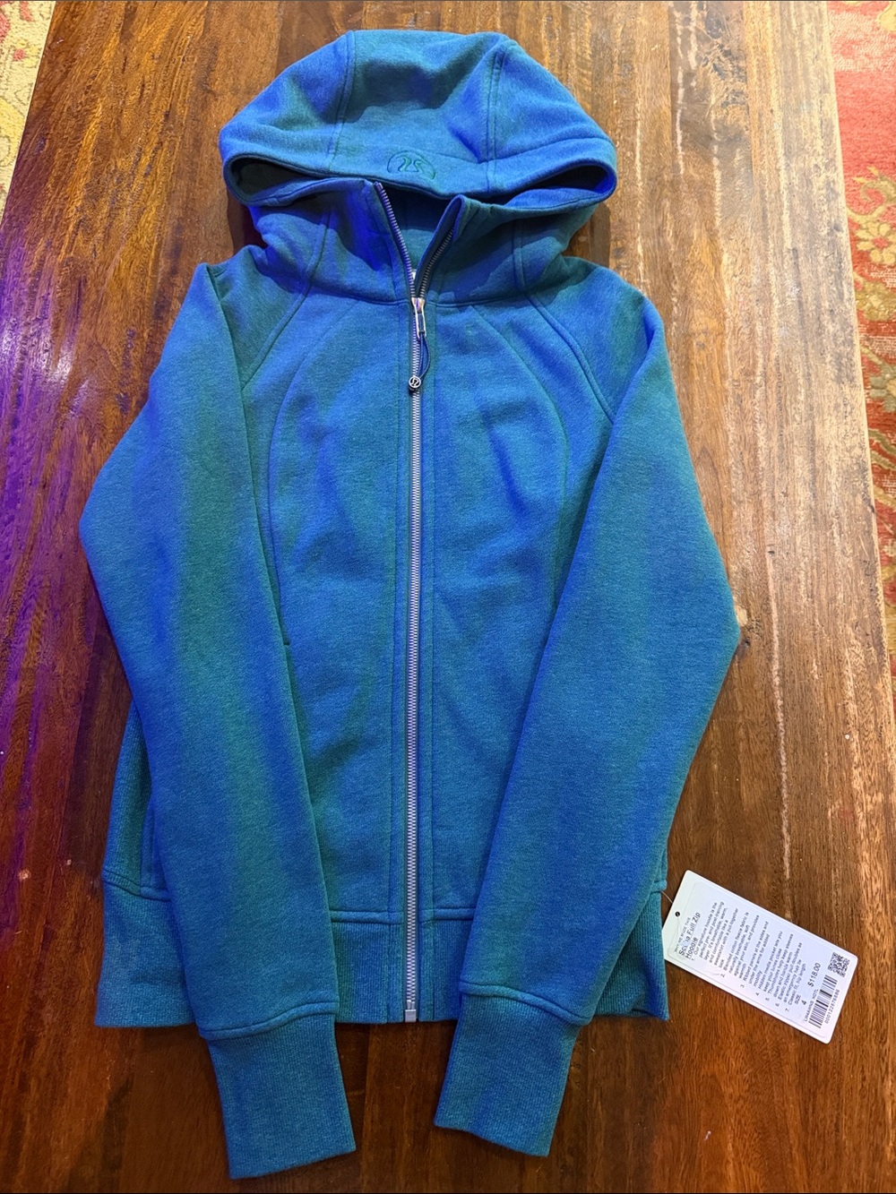 lululemon athletica Teal Blue Full-Zip Hooded Sweatshirt